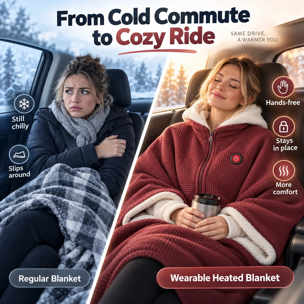 💥FLASH SALE: 49% OFF!USB Rechargeable Heated Shawl Blanket with 3-Level Temperature Control
