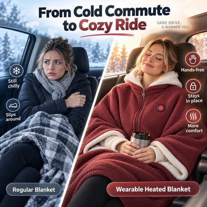💥FLASH SALE: 49% OFF!USB Rechargeable Heated Shawl Blanket with 3-Level Temperature Control