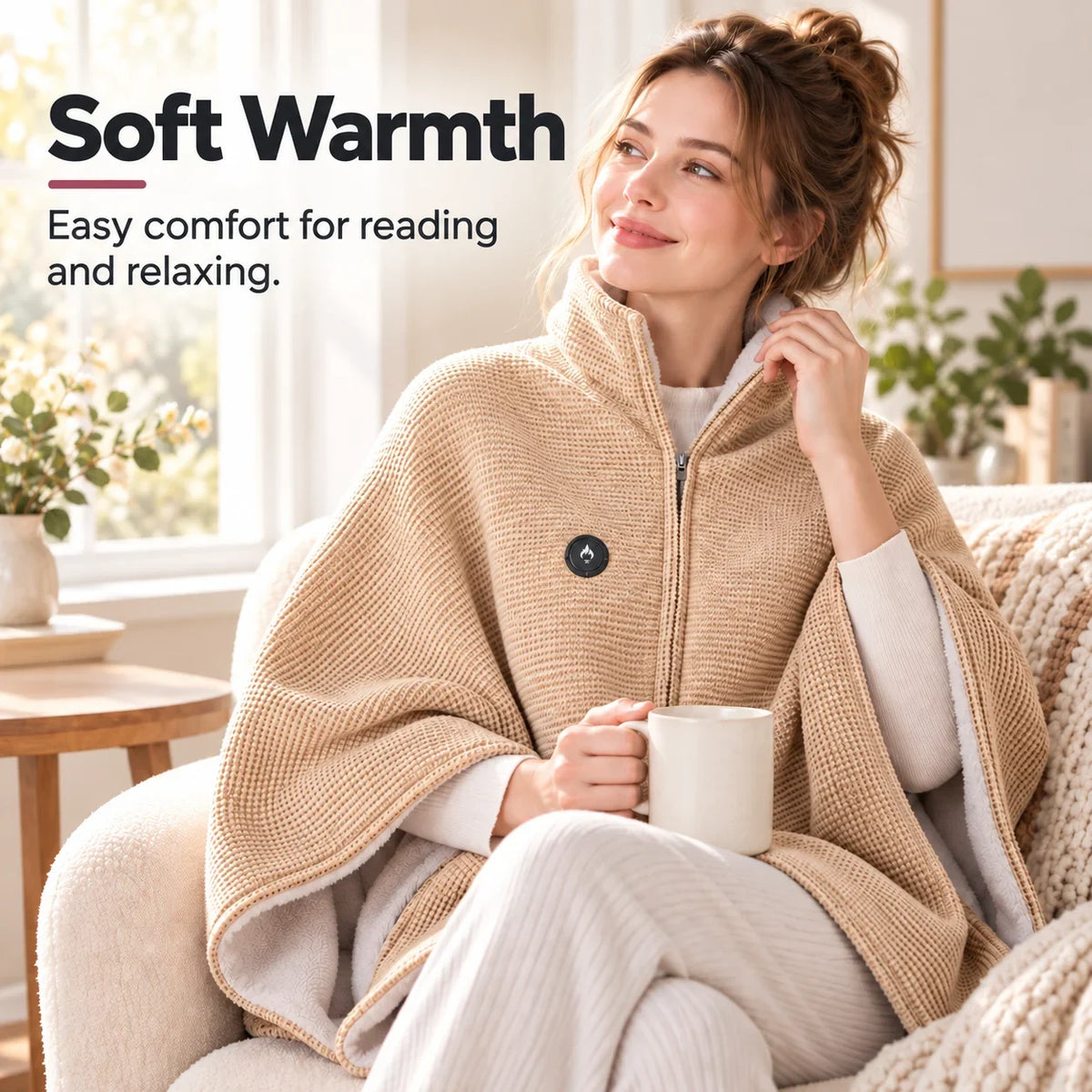 💥FLASH SALE: 49% OFF!USB Rechargeable Heated Shawl Blanket with 3-Level Temperature Control