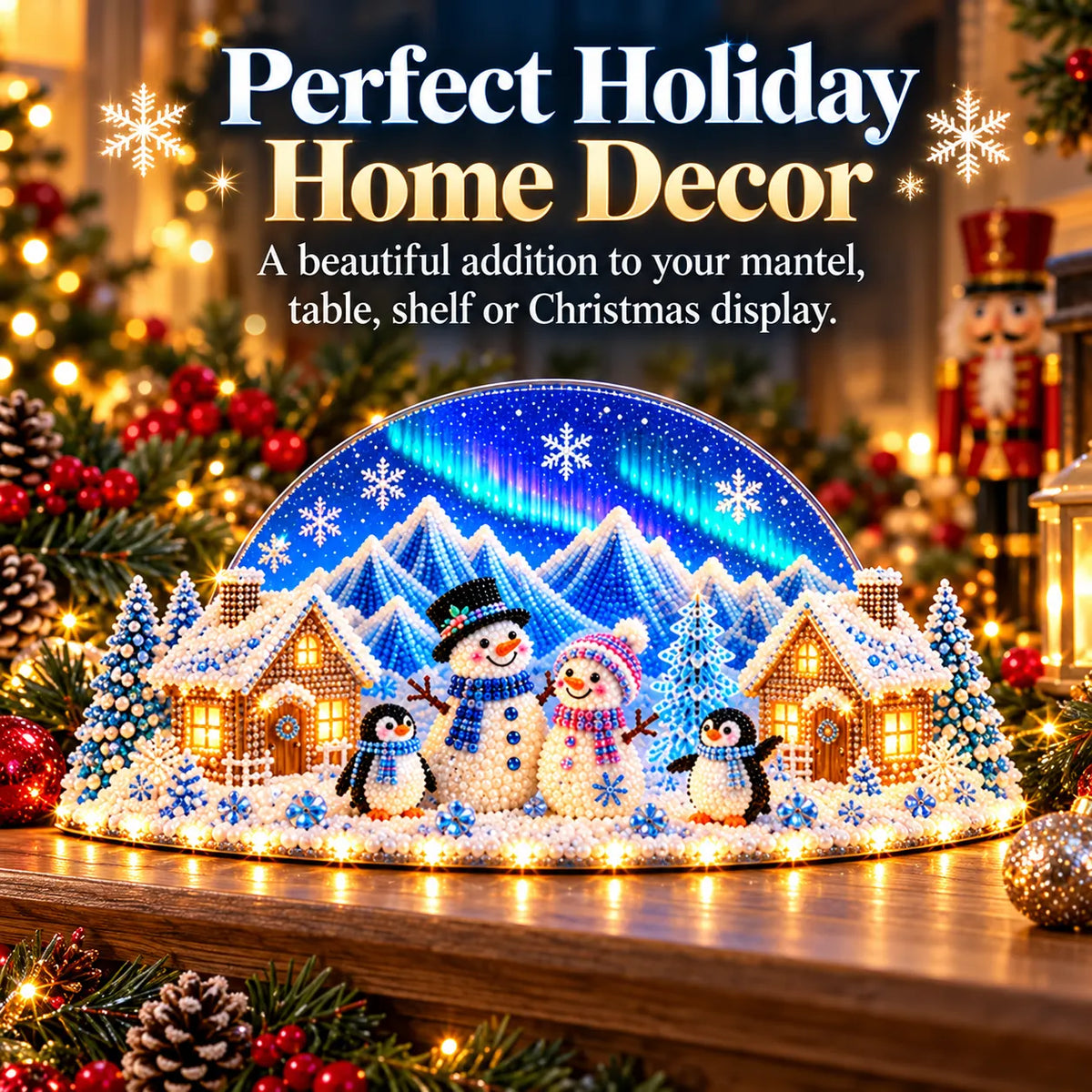 ❄️beginner-friendly Diy Winter Village Diamond Art Kit – Make Your Own Wonderland