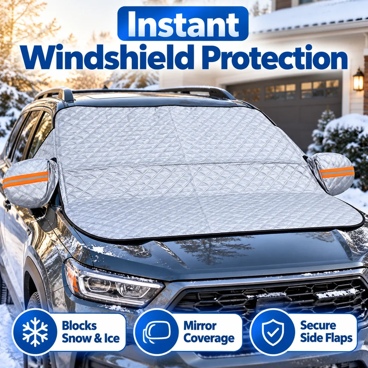 🚗 All-Season Magnetic Windshield Cover – Snow, Ice & Frost Protection