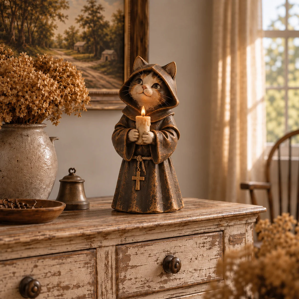 🔥last Day 50% Off - 🐈 Medieval Cat Court — Whimsical Vintage Cat Figurines
