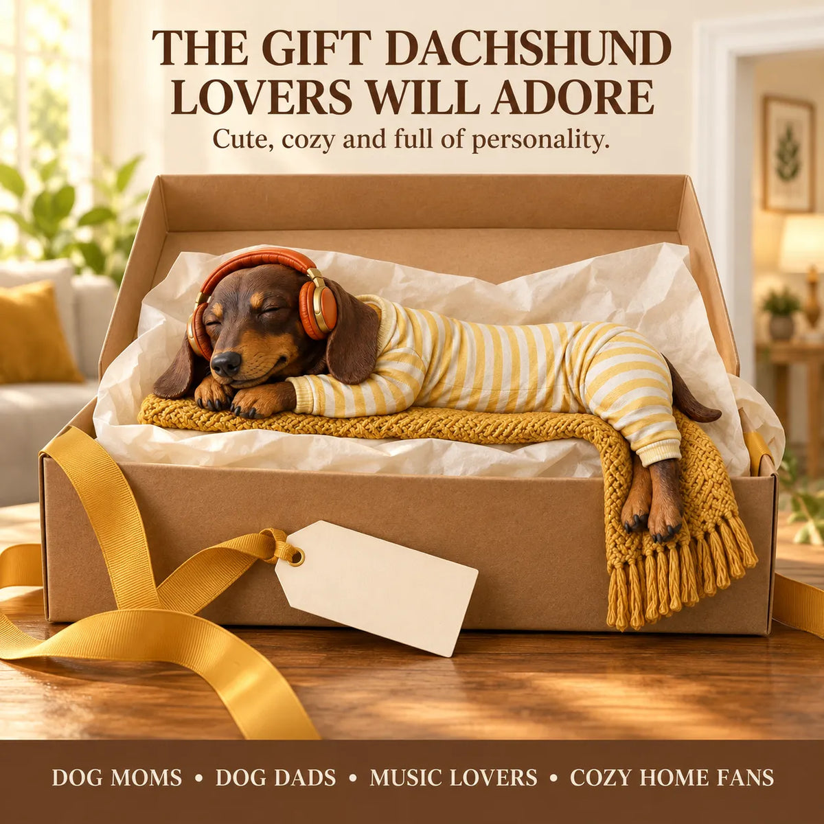 Sleeping Dachshund Door Topper