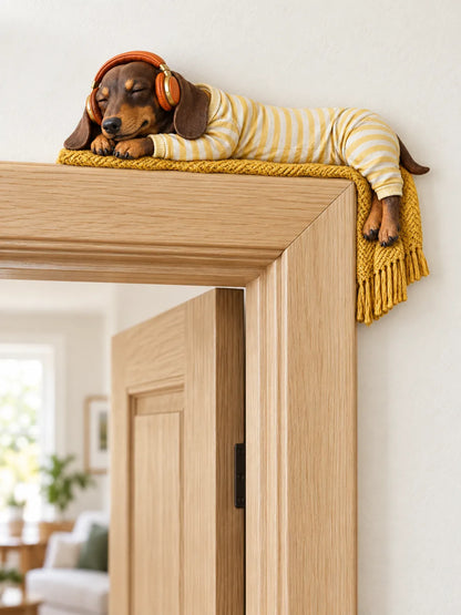 Sleeping Dachshund Door Topper
