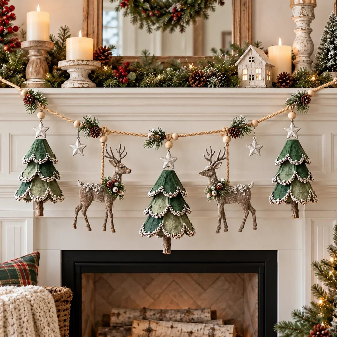 🔥LAST DAY 49% OFF ✨ Enchanted Lighted Woodland Christmas Garland