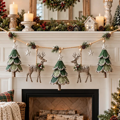 🔥LAST DAY 49% OFF ✨ Enchanted Lighted Woodland Christmas Garland