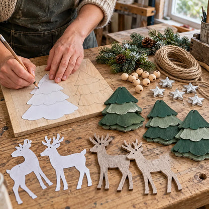 Lighted Woodland Christmas Garland