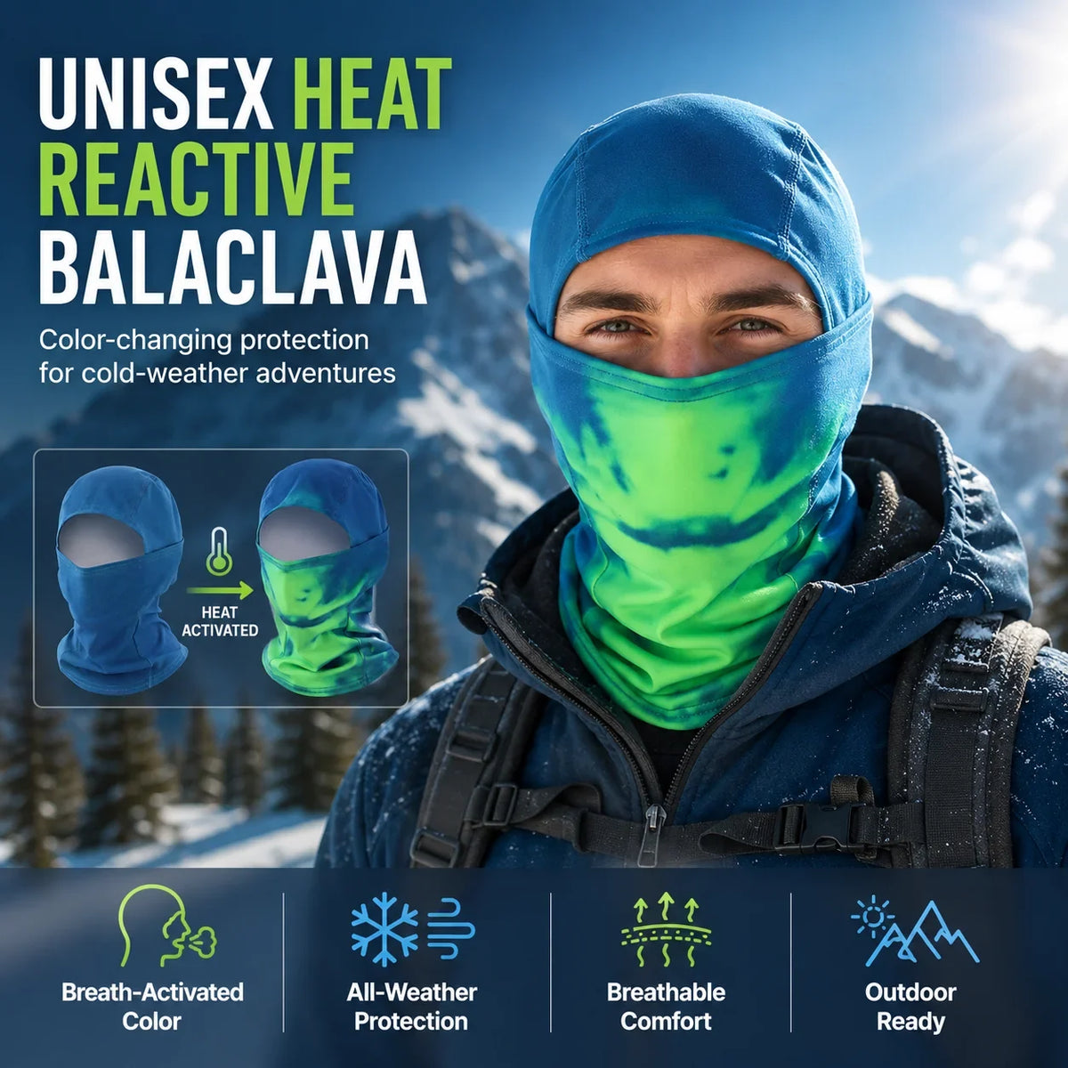🔥unisex Heat Reactive Balaclava,temperature Sensitive Color Changing Mask(✨buy 2 Free Shipping)
