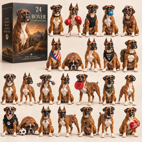24 Days of Boxer Companions — 24 Unique Boxer Dog Collectible Figures