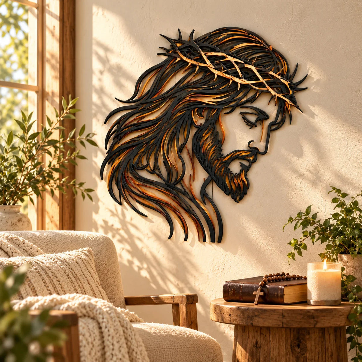 ✝️ Crown of Grace Jesus Metal Wall Art™ – Rustic Faith-Inspired Christian Wall Decor(✨Buy 2 Free Shipping)
