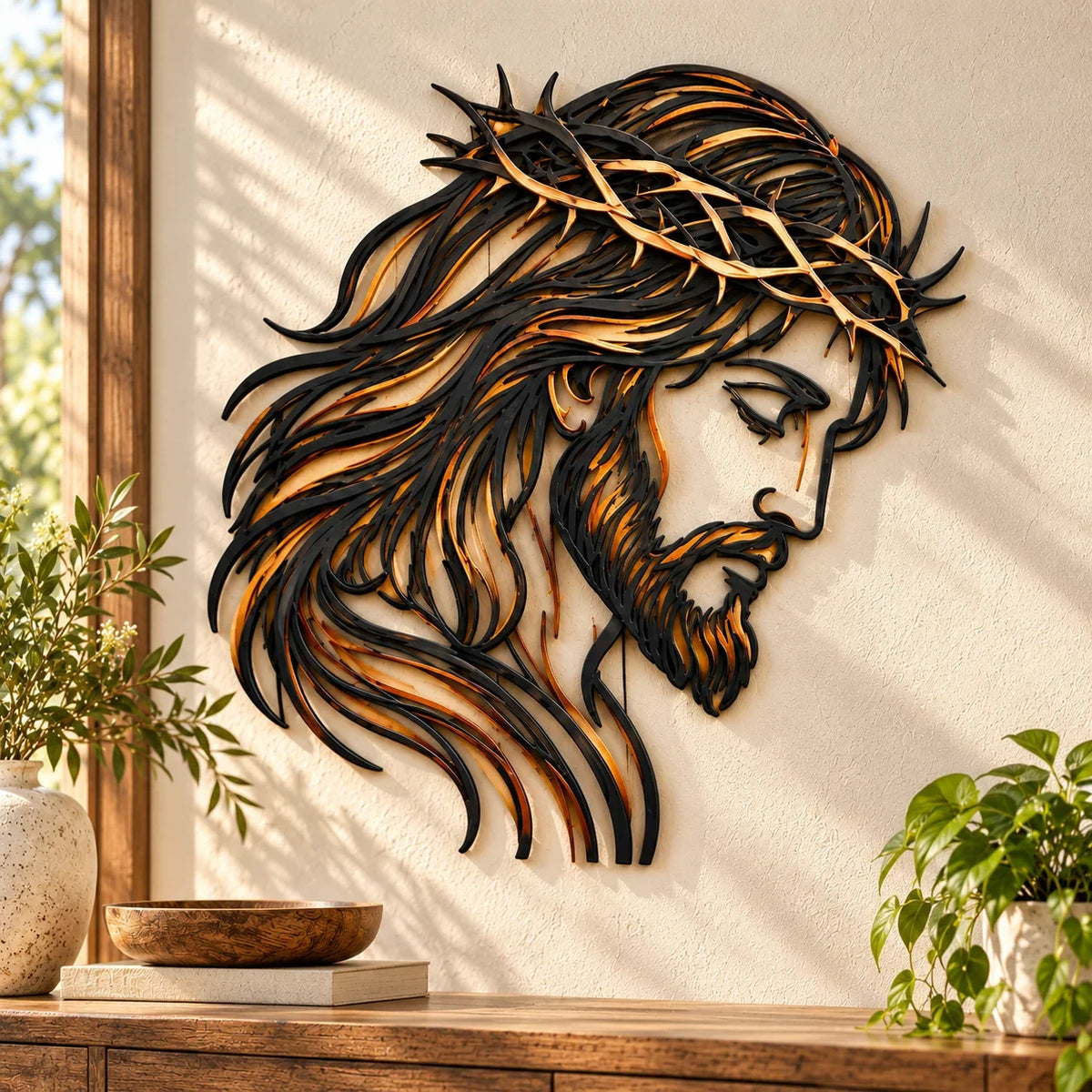 ✝️ Crown of Grace Jesus Metal Wall Art™ – Rustic Faith-Inspired Christian Wall Decor(✨Buy 2 Free Shipping)