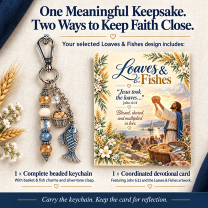 ✝️ Christian Scripture Keepsake Keychain | 23 Faith-Inspired Designs with Matching Devotional Card 🤍