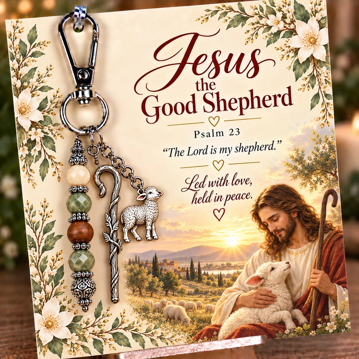 ✝️ Christian Scripture Keepsake Keychain | 23 Faith-Inspired Designs with Matching Devotional Card 🤍