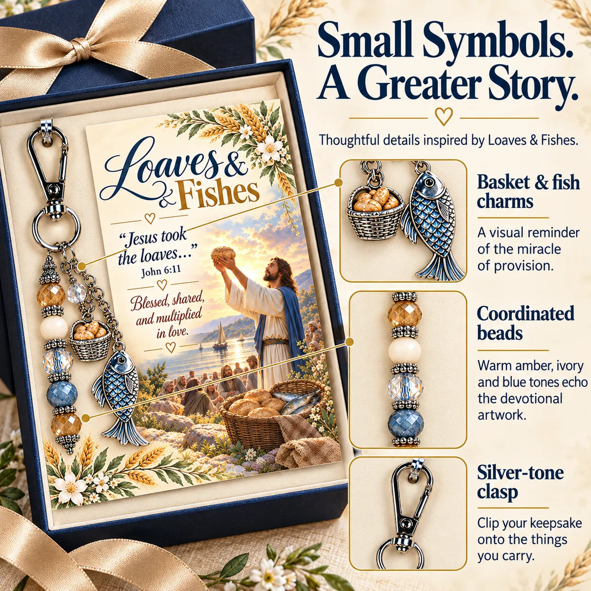 ✝️ Christian Scripture Keepsake Keychain | 23 Faith-Inspired Designs with Matching Devotional Card 🤍