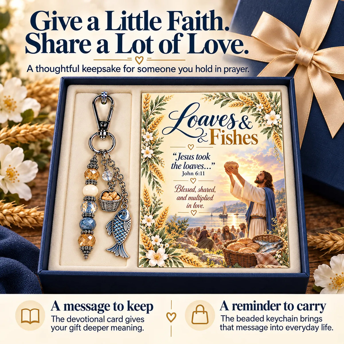 ✝️ Christian Scripture Keepsake Keychain | 23 Faith-Inspired Designs with Matching Devotional Card 🤍