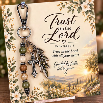 ✝️ Christian Scripture Keepsake Keychain | 23 Faith-Inspired Designs with Matching Devotional Card 🤍