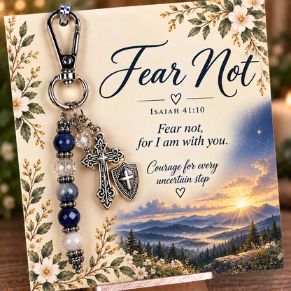 ✝️ Christian Scripture Keepsake Keychain | 23 Faith-Inspired Designs with Matching Devotional Card 🤍