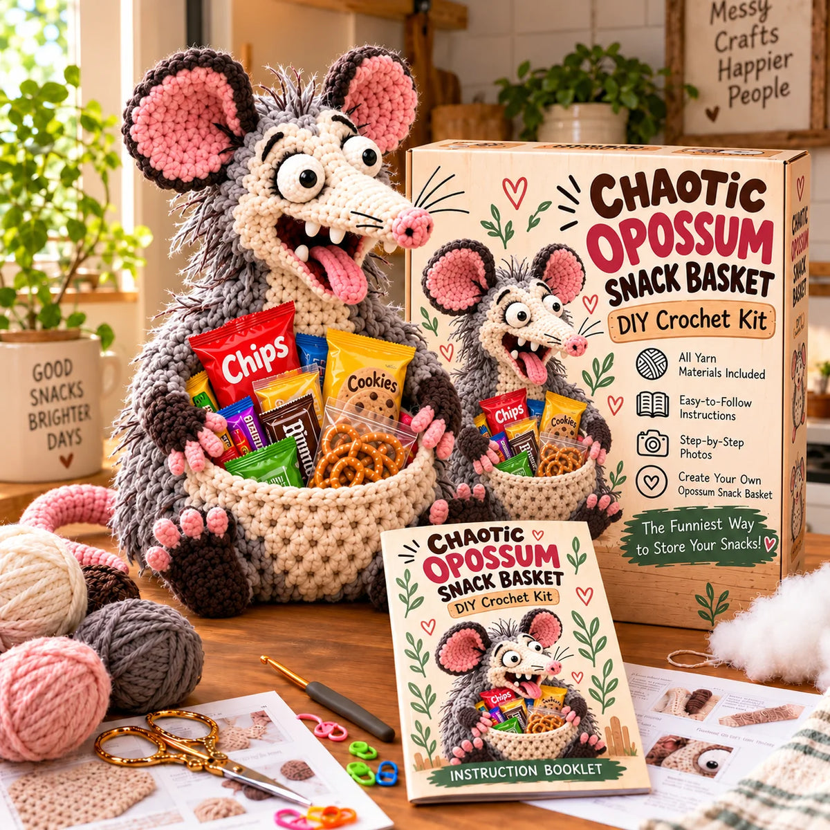 😂 Snack Attack Squad™ – Diy Crochet Funny Animal Snack Basket Collection