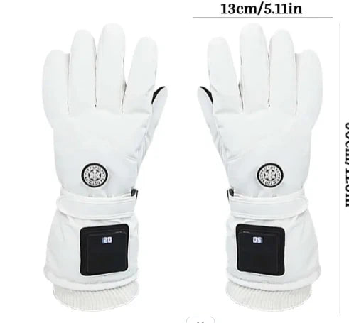 🔥 Rechargeable Heated Gloves – 3 Heat Settings, Waterproof Touchscreen Winter Gloves