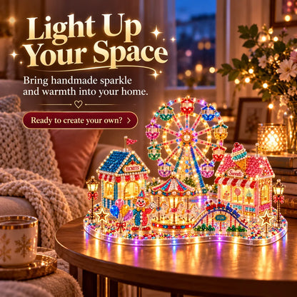 DIY 3D Crystal Art Kit with LED Lighting – Sparkling Miniature Scenes to Create Yourself