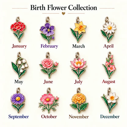 ⏳ Last Day 48% OFF —👼 Always By Your Side: Birth Month Angel & Flower Keychain + Keepsake Card