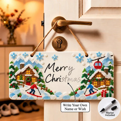 ⏳ Last Day 49% OFF – 🎄 Beginner-Friendly DIY Sea Glass Christmas Hanging Sign Kit | 8 Festive Designs with Handwritten Personalization ✍️