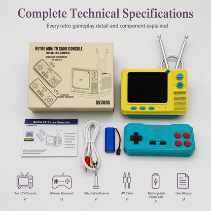 🎮 Mini Retro TV Game Console | 308 Games & Gamepad