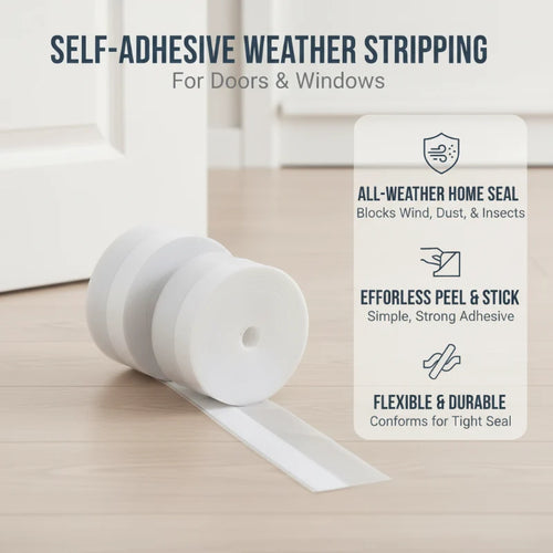 🌡️ 2026 Hot Sale🥳50k+ Sold! 💝self-adhesive Weather Stripping – Wind-proof, Insulates & Easy To Apply 🏠