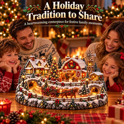 🐮 Highland Cow Christmas Farm Village – Animated Holiday Scene🐮