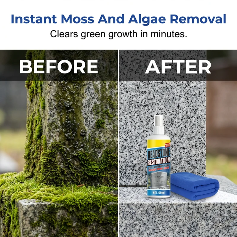 Headstone & Memorial Stone Cleaner – Cleaning & Restoration Spray