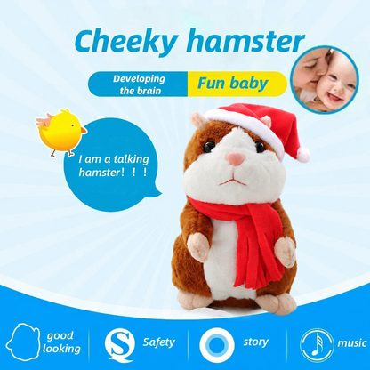 🐹✨Talking Hamster Plush – repeats whatever you say, auto head-shaking, hilarious fun for kids & adults.🎁