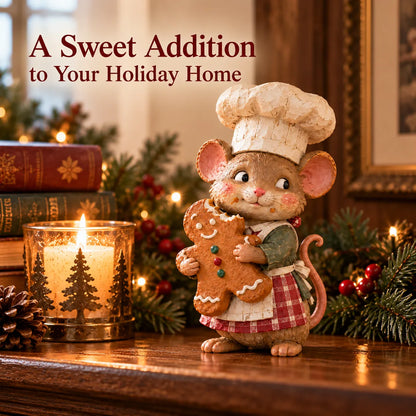 🍪 Gingerbread Mouse Baker Figurine