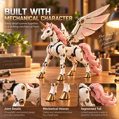 Last Day 49% OFF – 🦄 2-in-1 Transforming Mechanical Unicorn Egg – Winged Fantasy Figure