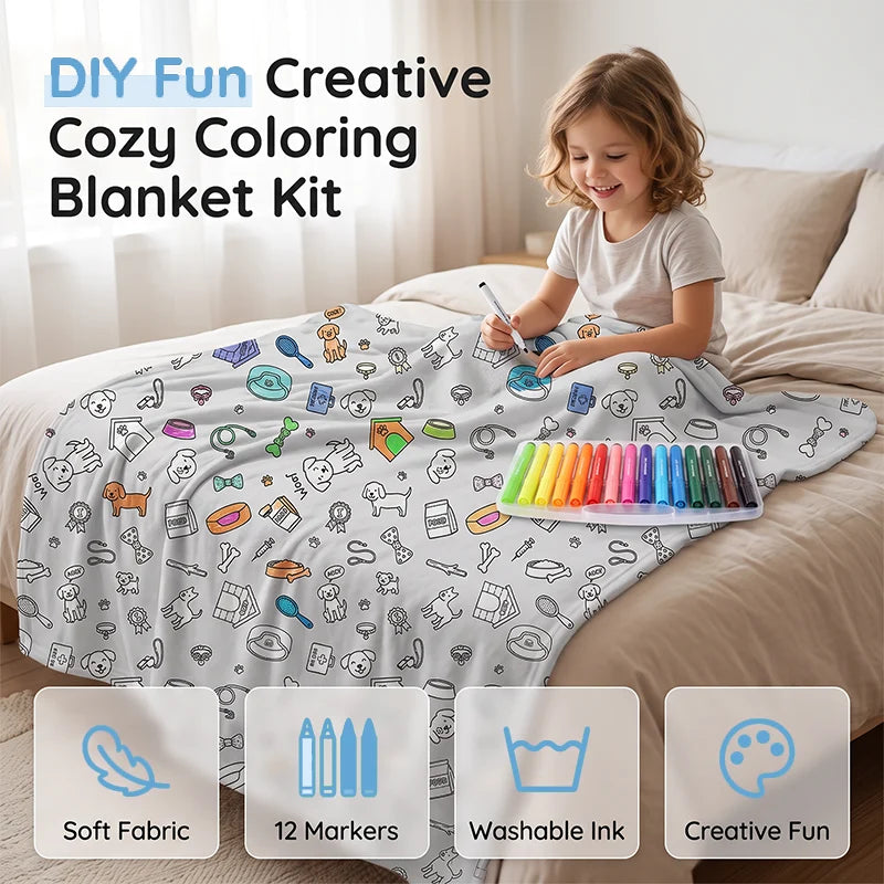 🥳2026 Hot Sale🥳💞50k+ Sold!💖 49% Off!💯 Personalised Colouring Blanket – The Unique Diy Gift They’ll Love