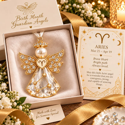 💎👼Christmas Zodiac Birthstone Guardian Angel Card