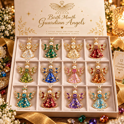 💎👼Christmas Zodiac Birthstone Guardian Angel Card