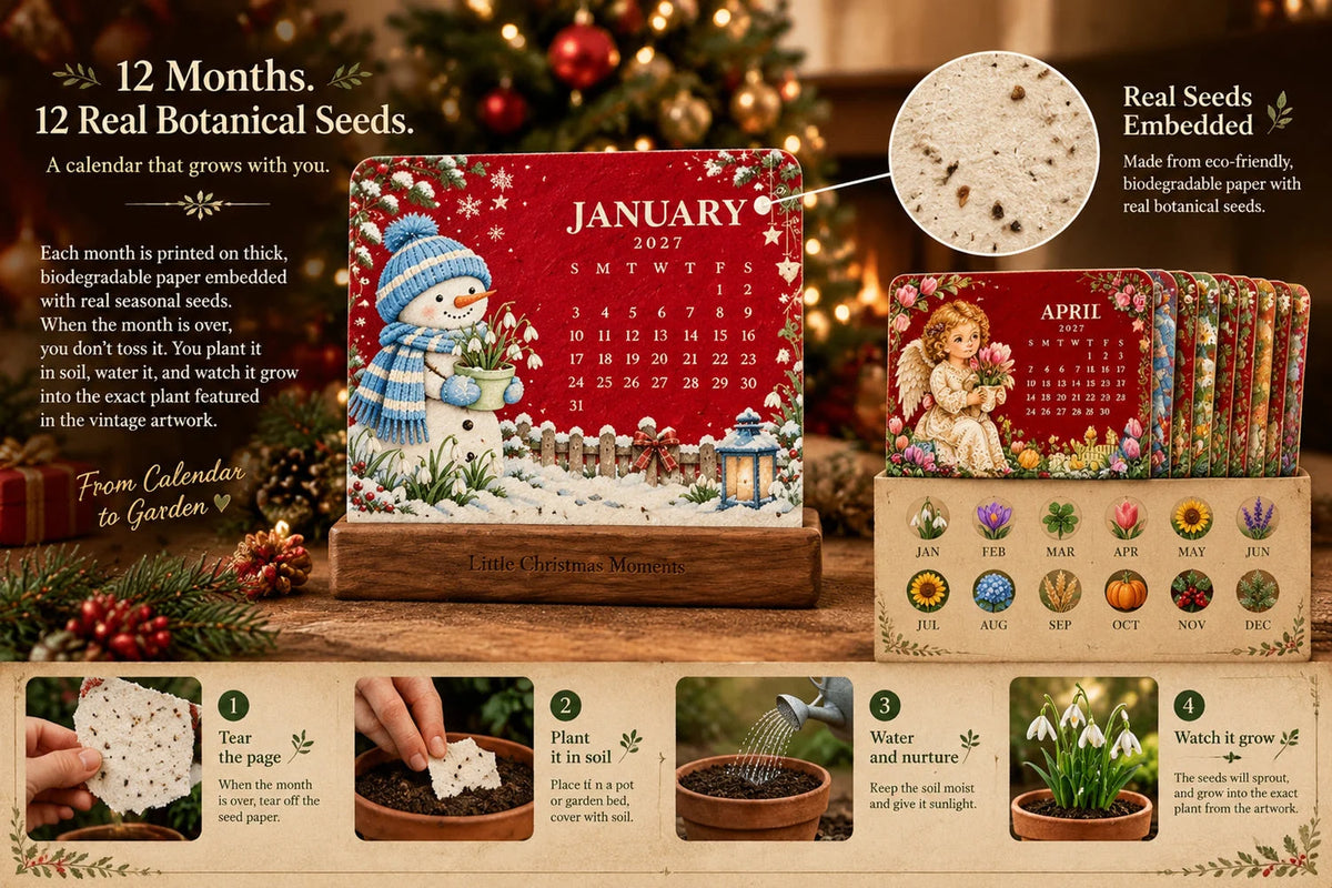 🎄🗓️ Last Day 49% OFF — 🪴✨ Eco-Friendly Plantable “Timeless” Seed Calendar 2027