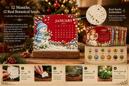 🎄🗓️ Last Day 49% OFF — 🪴✨ Eco-Friendly Plantable “Timeless” Seed Calendar 2027