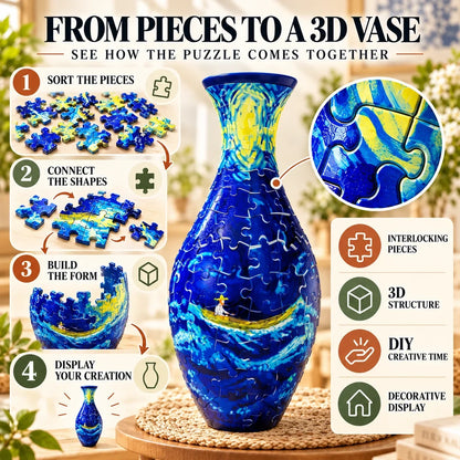 🔥hot Sale🔥 ✨ 3d Diy Puzzle Vase – 11 Creative Designs, Decorative Flower Vase & Craft Gift