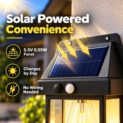Solar Filament Wall Light with Motion Sensor*2pcs
