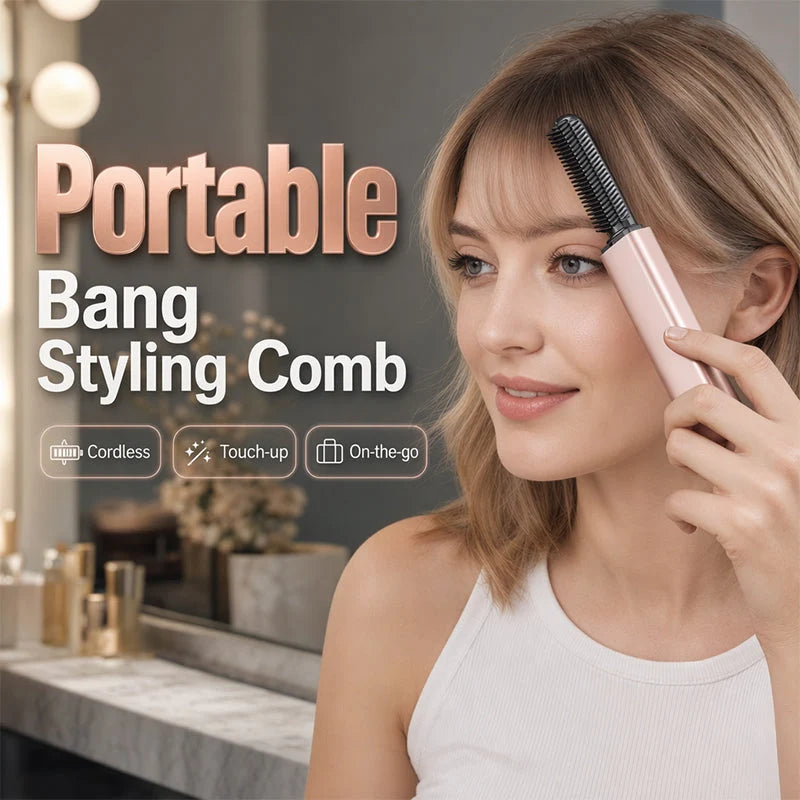 👩Last Day 49% OFF – Shape hair in 3 seconds! Create gorgeous hairstyles anytime anywhere. 💁Portable Wireless Mini Bang Styling Comb