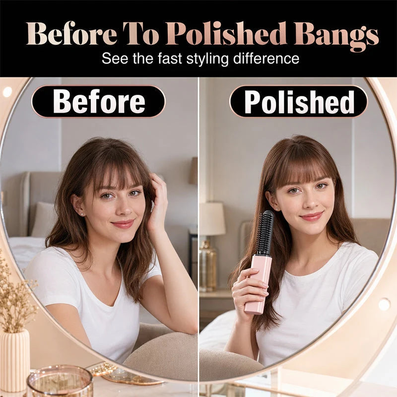 👩Last Day 49% OFF – Shape hair in 3 seconds! Create gorgeous hairstyles anytime anywhere. 💁Portable Wireless Mini Bang Styling Comb