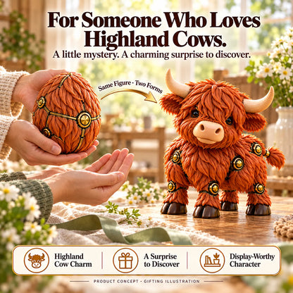 ✨Last Day 49% OFF –🐮 2-in-1 Transforming Highland Cow Egg – A Little Egg, a Charming Highland Surprise