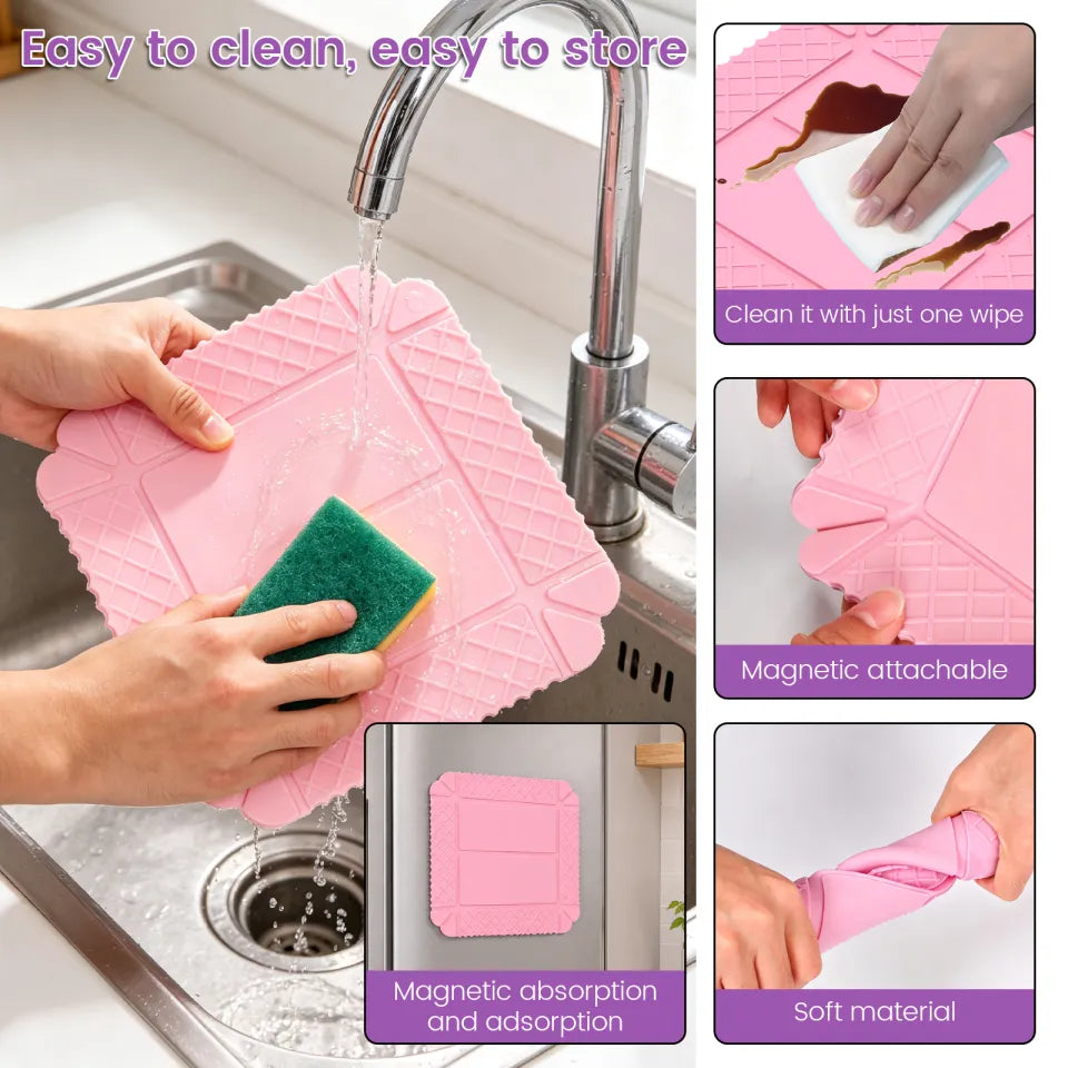 ✨Last Day 49% OFF –  3-in-1 Magnetic Silicone Trivet, Cutting Board & Foldable Serving Tray