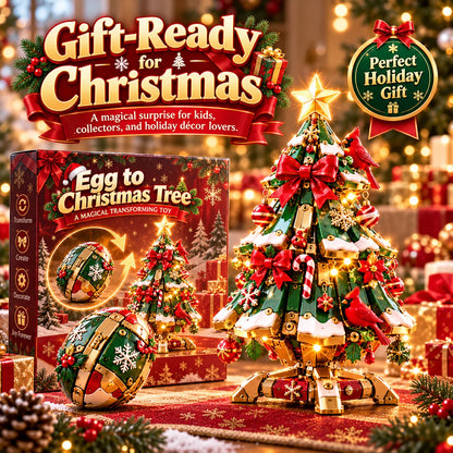 🔥 Last Day 49% Off 🎄Egg-to-christmas Tree™ Magical Transforming Toy – Cardinal Christmas Tree Holiday Gift 🎁