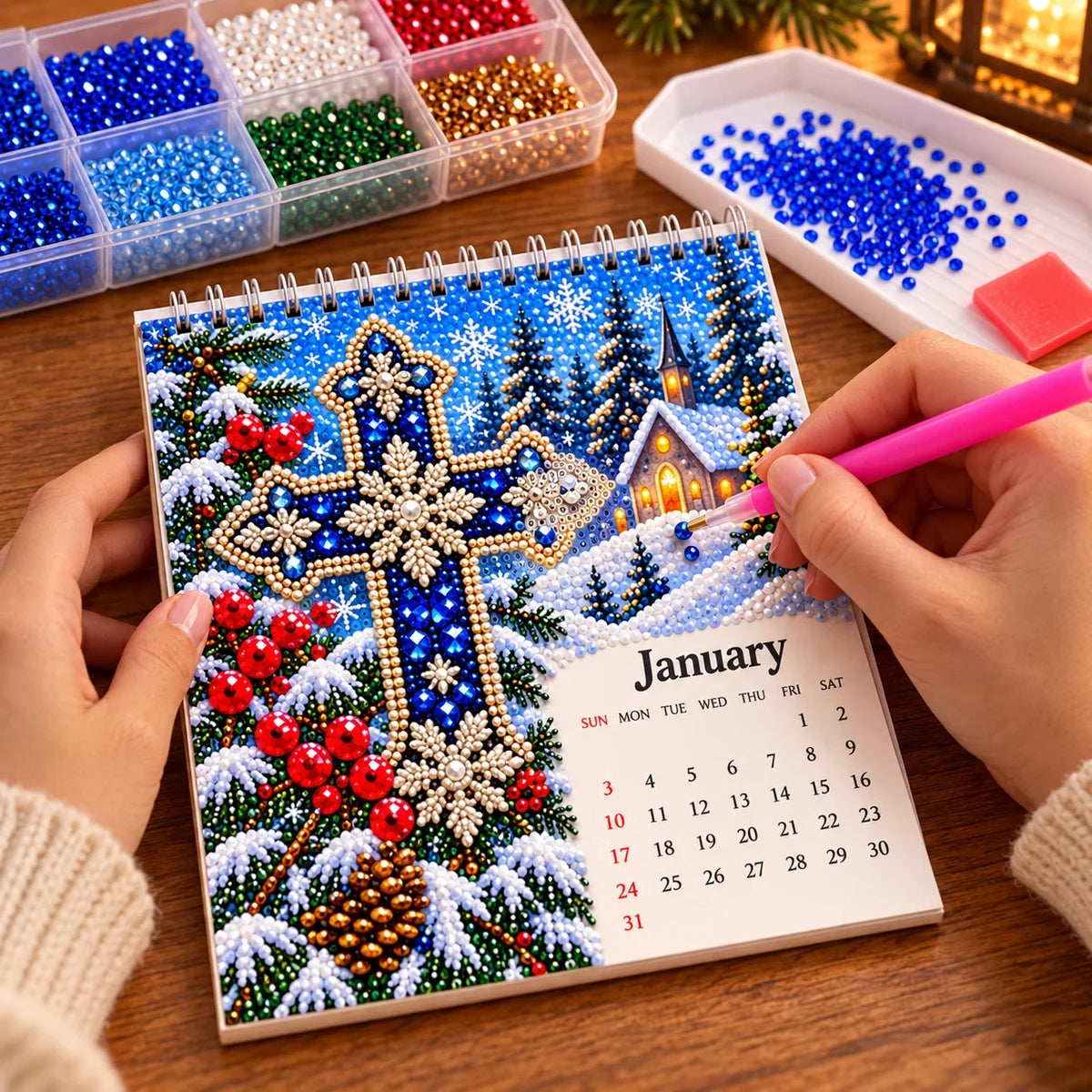 ✝️💎Last Day 49% OFF –  2027 Faith & Blessings DIY Diamond Art Calendar Kit (📦Buy 2 Free Shipping)