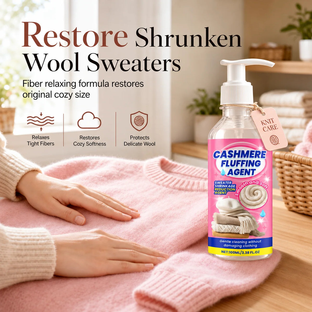 🧶 Wool & Cashmere Sweater Softening and Reshaping Care⏳