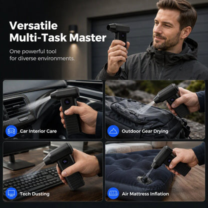 Blow Away Leaves & Snow Instantly! Cordless Handheld Turbo Fan