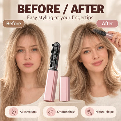 🔥✨ Compact Wireless Hot Comb – Handy Bang Styling Companion!