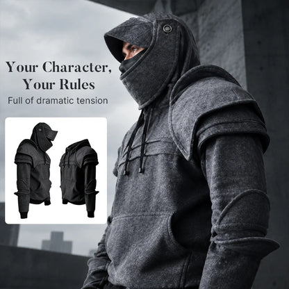 🛡️ Knight Cosplay Hoodie – Medieval Fantasy Streetwear Pullover!